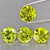 Natural Green Peridot 3.37 Ct. 4 Pcs Round Shape 6 Mm Gemstones from Pakistan
