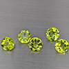 Natural Green Peridot 4.13 Ct. 5 Pcs Round Shape  6.3 Mm Gemstones from Pakistan