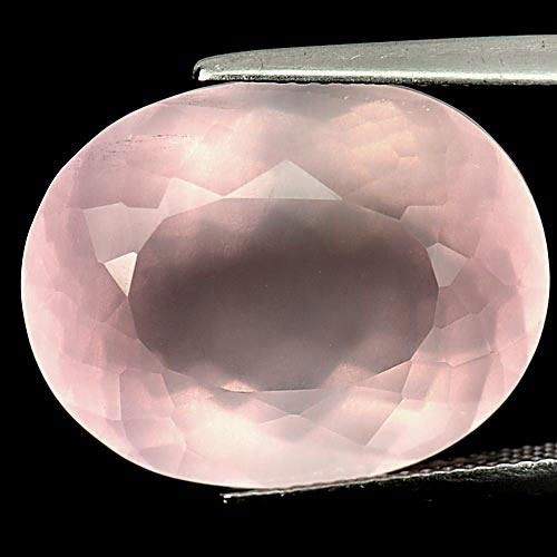 Rose Pink Quartz 22.24 Ct. Clean Oval Shape 20 x 16.3 Mm. Natural Gem Unheated