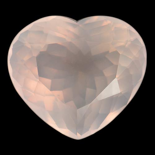 Pink Quartz 35.87 Ct. Heart Shape 24 x 22 Mm. Clean Natural Gemstone From Brazil
