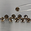 Natural Smokey Color Quartz Gemstones 11.94 Ct. 10 Pcs. Round Shape 7.1 Mm.