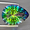 Natural Mystic Green Quartz Gemstones 8.05 Ct. Pear Concave Cut 16.1 x 12.2 Mm.