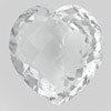 36.90 Ct. VVS Heart Checkerboard Natural White Quartz