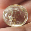 14.43 Ct. Natural White Gold Rutilated Quartz Oval Cabochon Unheated