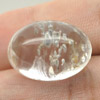 25.55 Ct. Natural White Gold Moss Quartz Oval Cabochon Unheated
