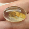 26.43 Ct. Natural White Gold Moss Quartz Oval Cabochon From Thailand