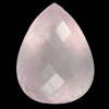Rose Pink Quartz 40.79 Ct. VVS Pear Checkerboard 27 x 21 Mm Natural Gem Unheated