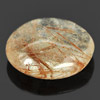 7.70 Ct. Natural Gemstone White Brown Rutilated Quartz Oval Cabochon