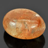 33.94 Ct. Oval Cabochon Natural White Brown Rutilated Quartz Gem