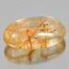 9.09 Ct. Natural Gem White Brown Rutilated Quartz Oval Cabochon