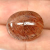 34.60 Ct. Natural Gem White Brown Rutilated Quartz Oval Cabochon
