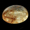 7.83 Ct. Natural Gem White Brown Rutilated Quartz Oval Cabochon