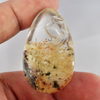 Moss Quartz 100 Ct. Birds Carving Inner Pear Cabochon 40 x 25 Mm. Natural Gem