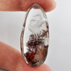 Moss Quartz Carving Birds Inner 75 Ct. Pear Cabochon 43 x 19 Mm Natural Gemstone