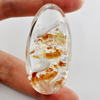Moss Quartz 175 Ct. Birds Carving Inner Pear Cabochon 53 x 26 Mm. Natural Gem