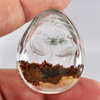 Moss Quartz Birds Carving Inner 100 Ct. Natural Gem Pear Cabochon 36 x 28 Mm.