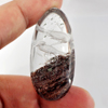 100.00 Ct. Natural Inner Moss Brown White Quartz Carving Birds Pear Cabochon