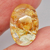 Good 10.12 Ct. Oval Cab Natural Gem White Brown Moss Quartz Thailand