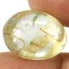 Natural Gemstone Yellow White Quartz 15.48 Ct. Oval Cabochon 17.6 x 14.4 x 10Mm.