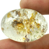 Moss Brown White Quartz 98.79 Ct. Oval Cabochon 34 x 26 Mm. Natural Gemstone