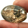 Brown White Moss Quartz 73.10 Ct. Oval Cabochon 29 x 22 Mm. Natural Gemstone