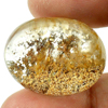 Brown White Quartz 43.96 Ct. Oval Cabochon 25 x 19.6 Mm. Natural Gem Thailand
