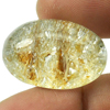 Brown White Quartz 35.33 Ct. Oval Cabochon 25 x 17.5 Mm. Natural Gemstone