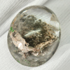 White Brown Moss Quartz 22.33 Ct. Oval Cabochon Natural Gemstone Unheated