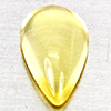 Natural Yellow Lemon Quartz  3.14 Ct. Pear Cabochon Shape 13.4 x 8 Mm Gemstone From Brazil