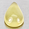 Natural Yellow Lemon Quartz  4.44 Ct. Pear Cabochon Shape 14.4 x 9.4 Mm Gemstone From Brazil