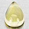 Natural Yellow Lemon Quartz  5.27 Ct. Pear Cabochon Shape 9.6 x 4.9 Mm Gemstone From Brazil