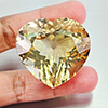 Natural Yellow Lemon Quartz 162.52 Ct. Heart Shape 39 x 37 Mm Gemstone