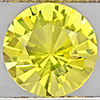 Natural Yellow Lemon Quartz 2.29 Ct. Round Diamond Cut  9.1 Mm Gemstone From Brazil