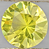 Natural Yellow Lemon Quartz 2.34 Ct. Round Diamond Cut  9 Mm Gemstone From Brazil