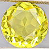 Natural Yellow Lemon Quartz 4.38 Ct. Round Shape 11.1 Mm Gemstone From Brazil