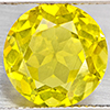 Natural Yellow Lemon Quartz 5.96 Ct. Round Shape 12.2 Mm Gemstone From Brazil