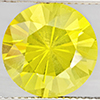 Natural Yellow Lemon Quartz 6.14 Ct. Round Diamond Cut  12.2 Mm Gemstone From Brazil