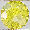 Natural Yellow Lemon Quartz 3.03 Ct. Round Diamond Cut  10.1 Mm Gemstone From Brazil