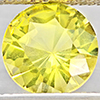 Natural Yellow Lemon Quartz 2.36 Ct. Round Diamond Cut  9.1 Mm Gemstone From Brazil