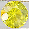Natural Yellow Lemon Quartz 1.81 Ct. Round Diamond Cut  8.2 Mm Gemstone From Brazil