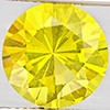 Natural Yellow Lemon Quartz 4.55 Ct. Round Diamond Cut  11.1 Mm Gemstone From Brazil