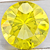 Natural Yellow Lemon Quartz 4.38 Ct. Round Diamond Cut  11.2 Mm Gemstone From Brazil