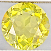 Natural Yellow Lemon Quartz 4.78 Ct. Round Shape  11.1 Mm Gemstone From Brazil