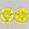 Natural Yellow Lemon Quartz 2.36 Ct. 2 Pcs Round Shape 7.2 Mm Gemstone From Brazil
