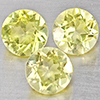 Natural Yellow Lemon Quartz 1.40 Ct. 3 Pcs Round Shape 5.1 Mm Gemstone From Brazil