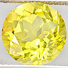 Natural Yellow Lemon Quartz 3.93 Ct. Round Shape 10.2 Mm Gemstone From Brazil