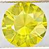 Natural Yellow Lemon Quartz 3.30 Ct. Round Diamond Cut  10.1 Mm Gemstone From Brazil