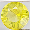 Natural Yellow Lemon Quartz 3.45 Ct. Round Diamond Cut  10.1 Mm Gemstone From Brazil