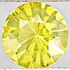 Natural Yellow Lemon Quartz 3.06 Ct. Round Diamond Cut  10.1 Mm Gemstone From Brazil