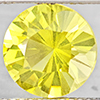 Natural Yellow Lemon Quartz 2.47 Ct. Round Diamond Cut  9.1 Mm Gemstone From Brazil
